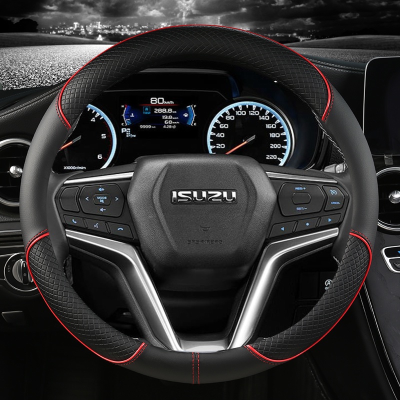 [Ready Stock] All Model Isuzu Leather Penutup Stereng Steering Wheel Cover Fit DMax MUX Ertiga