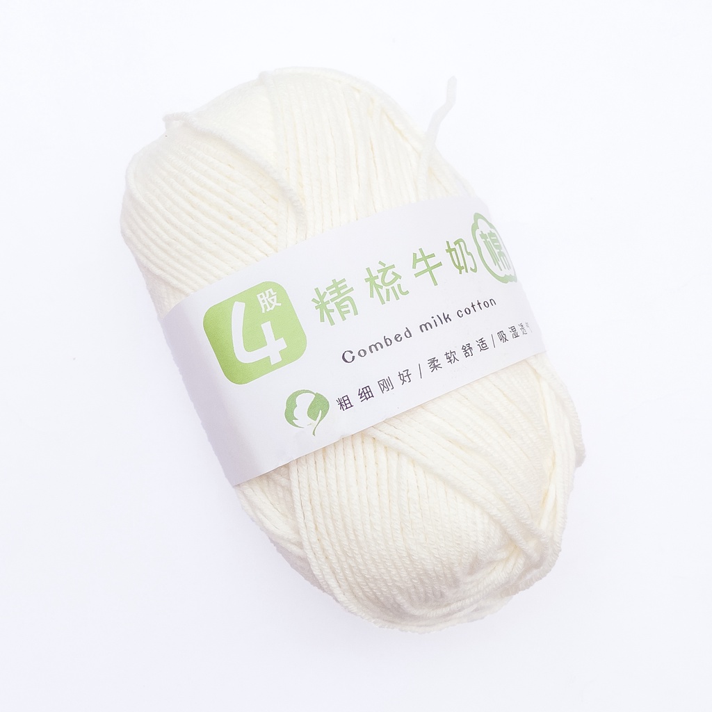 4ply Cotton-Acrylic Blend Yarn (60% Cotton, 40% Acrylic) Sport Combed ...
