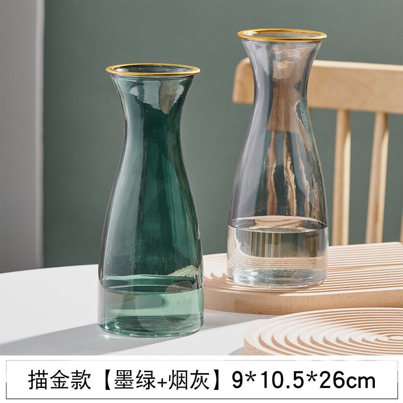 Vases Lucky Bamboo Large Diameter Vase European Creative Gold VaseinsWind Goodlooking Flower