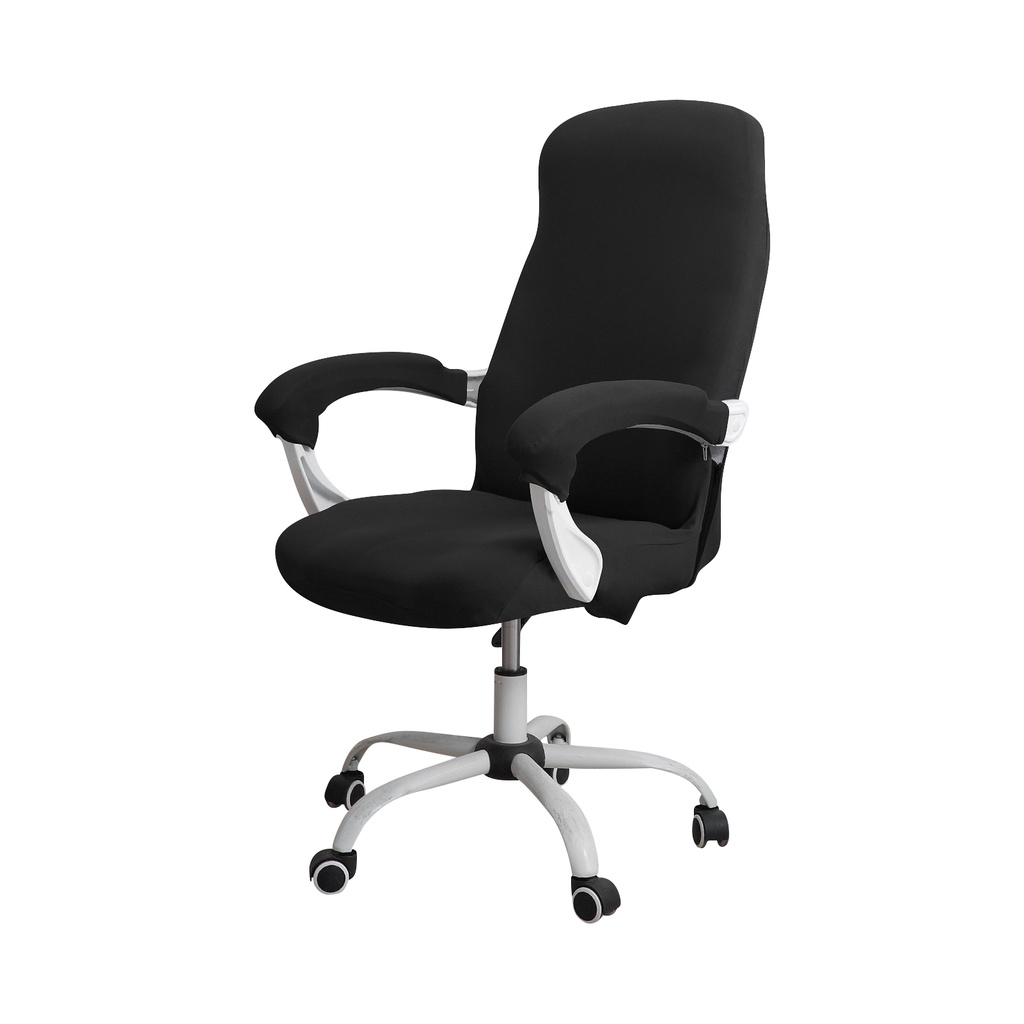 Computer Chair Cover With Armrest Cover Solid Color Office Chair Cover Spandex Washable Shopee