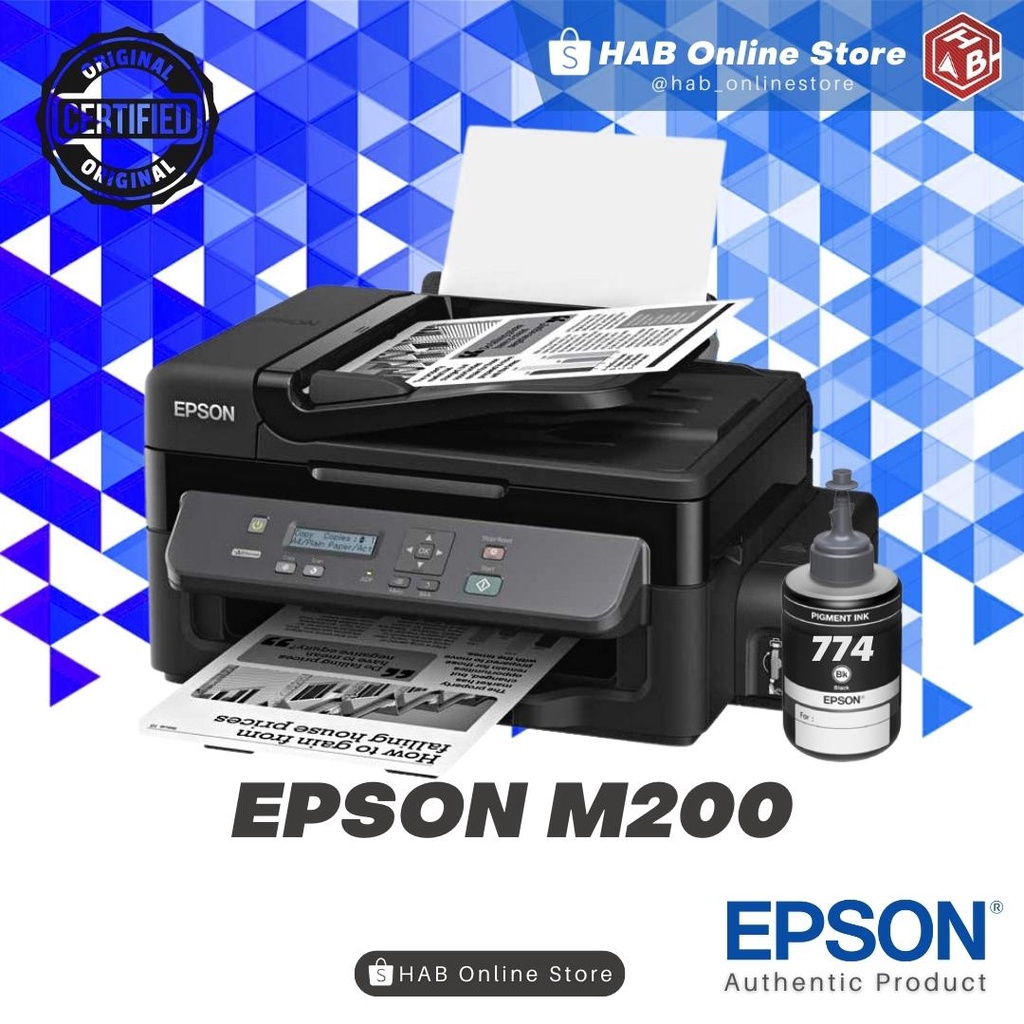 Epson Monochrome M200 M1100 M1120 M1170 M1140 M2140 M2170 M3170 W Original Ink Shopee Philippines 6167