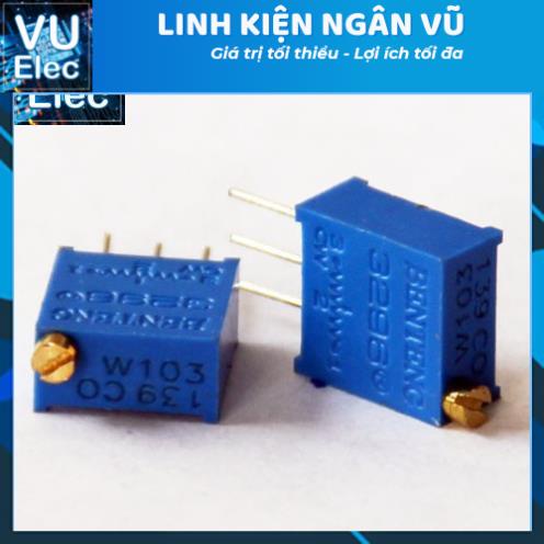 Combo of 10 VR Variable Resistors 3296W (102, 103, 104, 203, 502, 503 ...