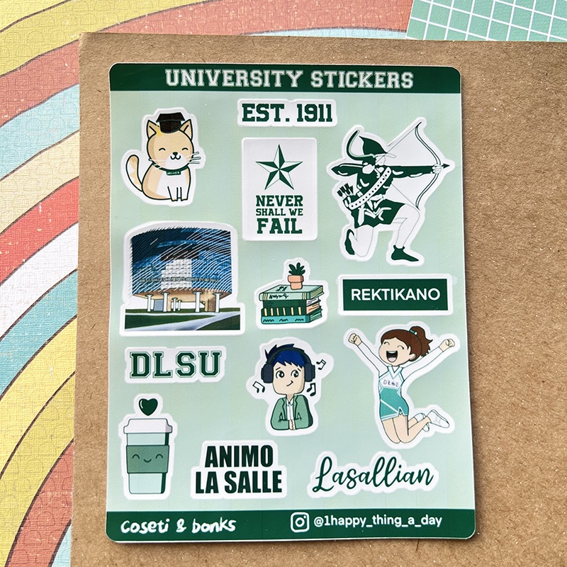 De La Salle University (DLSU), Water-resistant, Glossy Stickers (2 ...