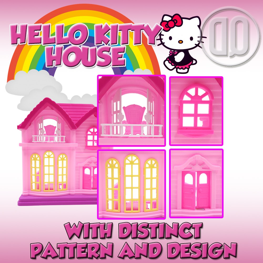 Mini Frozen Hello Kitty Doll House with Furnitures and Accessories Miniature House for Kids Shopee Philippines