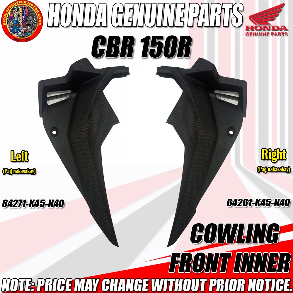 CBR 150R COWLING FRONT INNER (HPI) (GENUINE: LEFT- 64271-K45-N40 ...