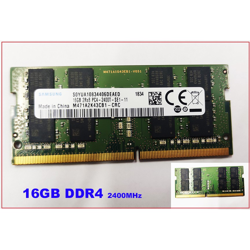 Samsung 16GB DDR4 PC4-2400T 2400MHz 260 PIN SODIMM 16 GB Notebook ...