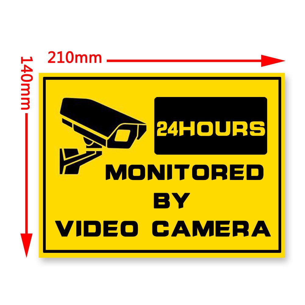 VIDEO SURVEILLANCE Security Burglar Alarm Decal Warning Sticker Signs Shopee Philippines