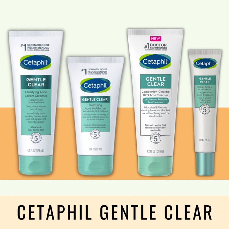 SALE!! Cetaphil Gentle Clear Moisturizer / Clarifying Cleanser / BPO