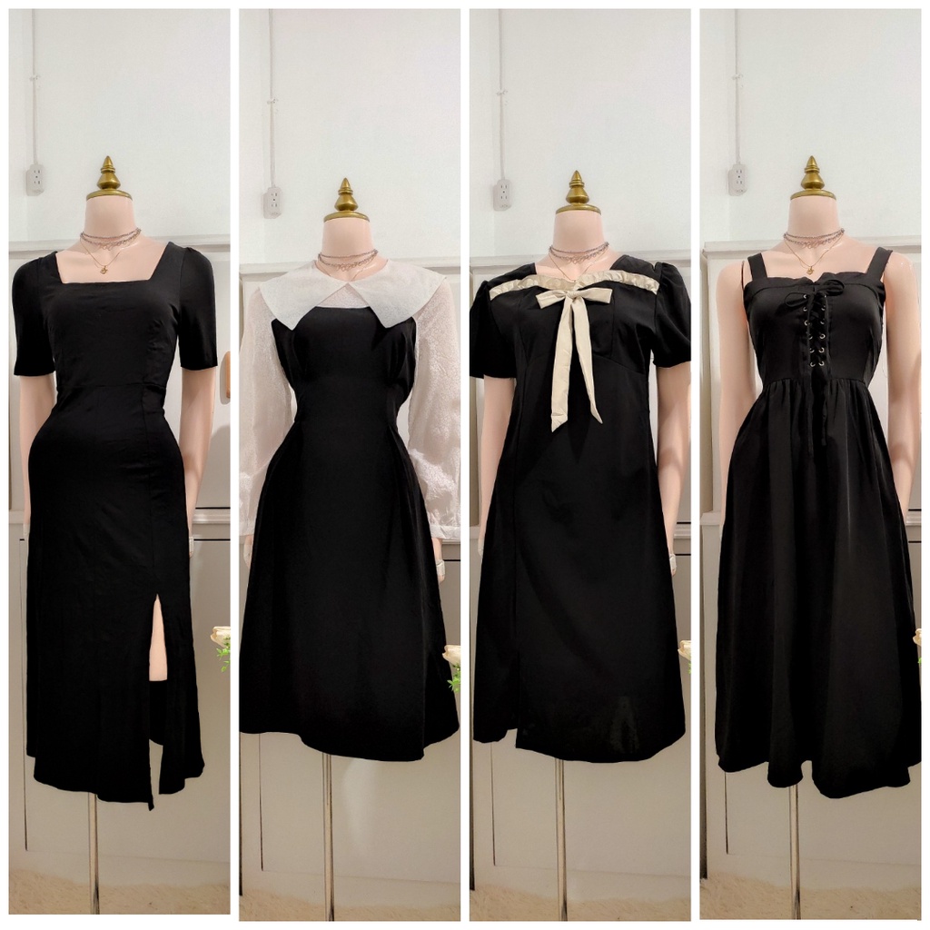 Preloved Dress, Maxi Cotton Dress (Dark Collections) Korean Dress by