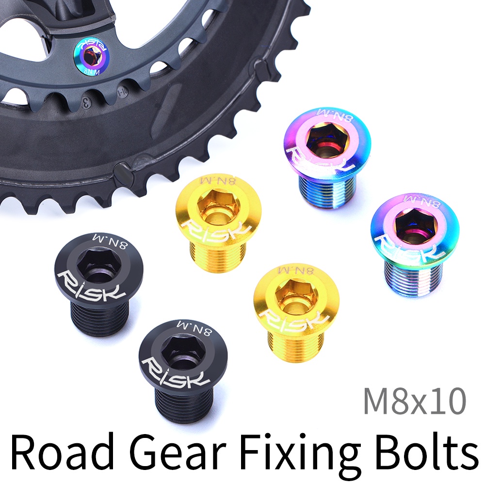 RISK MTB Road bicycle Crankset Chainring Bolts Nuts for BMX Fixed Gear ...