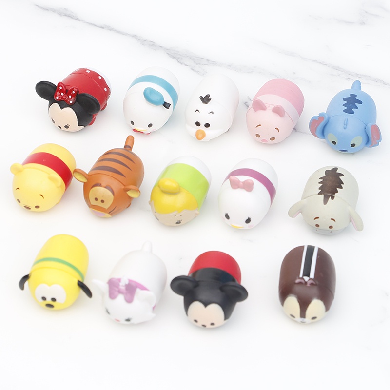 14pcs/kit Disney Tsum Tsum Miniature Figures Mickey Minnie Mouse Winnie ...