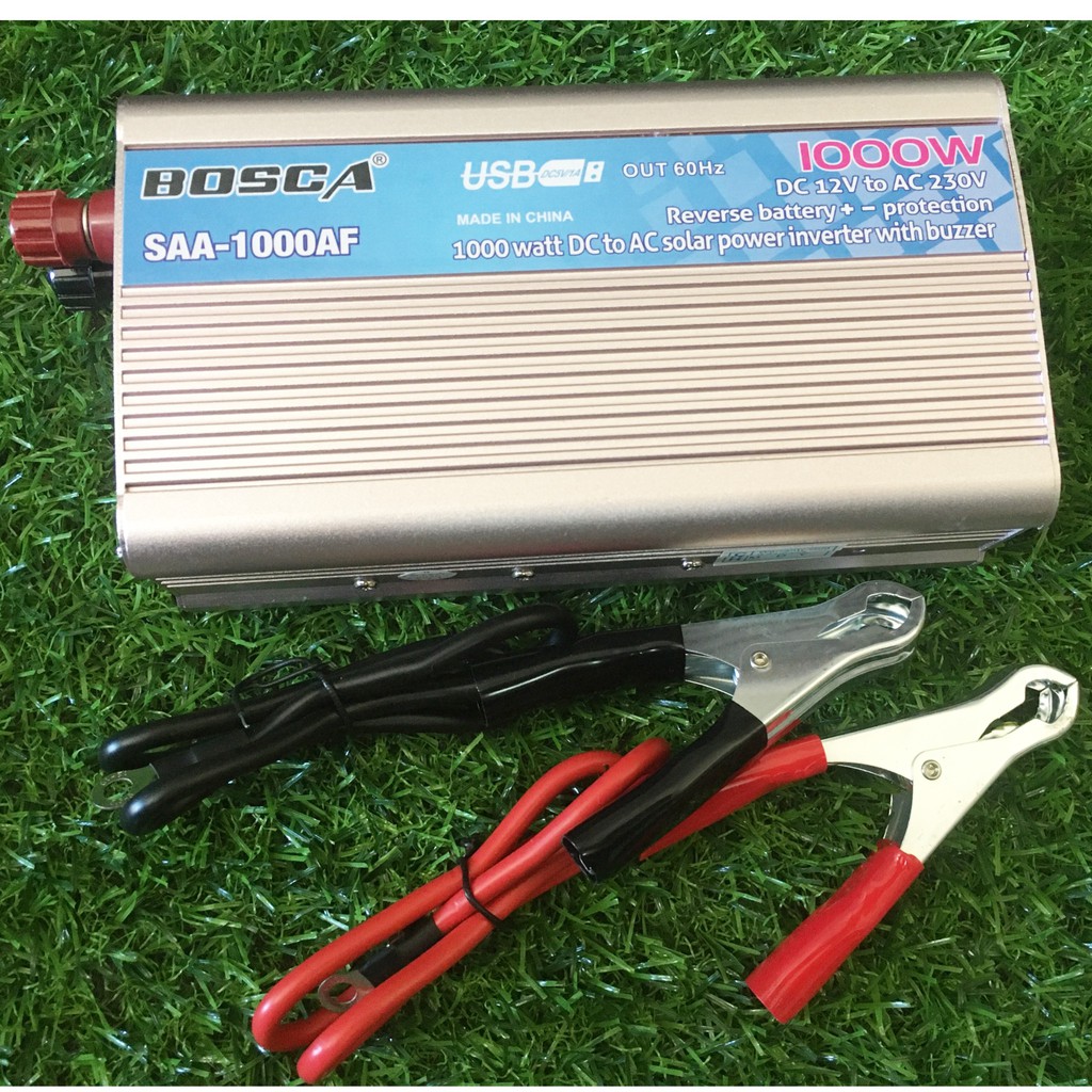 BOSCA INVERTER 500W,1000W,1500W,2000W 12V DC- 220-230V AC CAR HOME ...