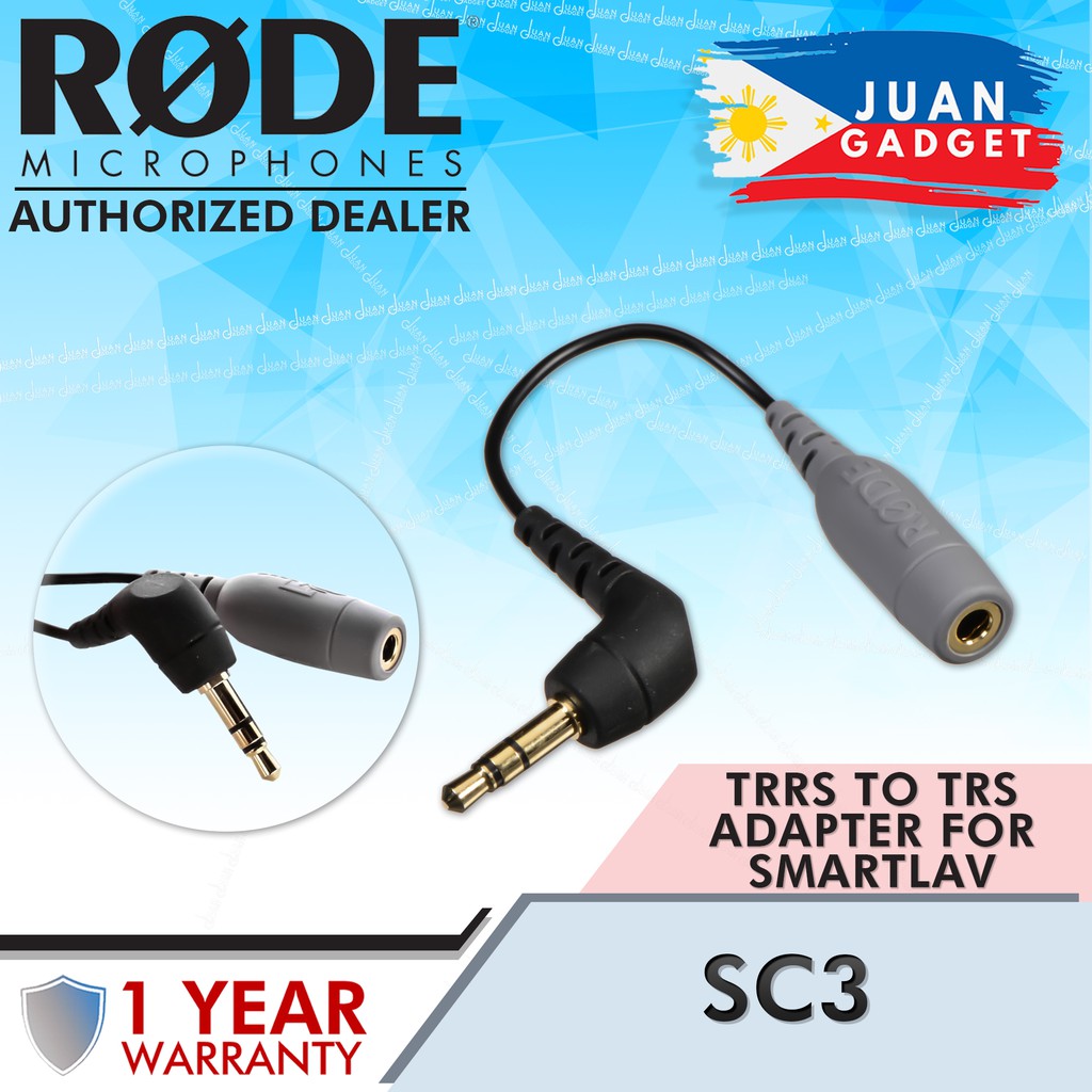 Rode SC3 3.5mm TRRS to TRS Adapter for smartLav | Shopee Philippines