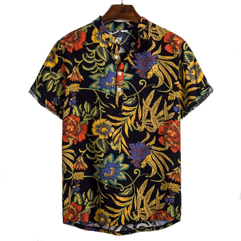 Men's Polo Shirts Short Sleeve Shirts Printed Tie Dye Shirts Casual ...