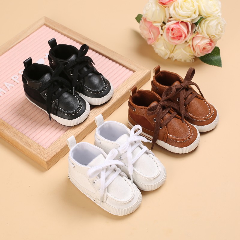 White Baby Shoes PU Casual Baby Boy Shoes Fashion Christening