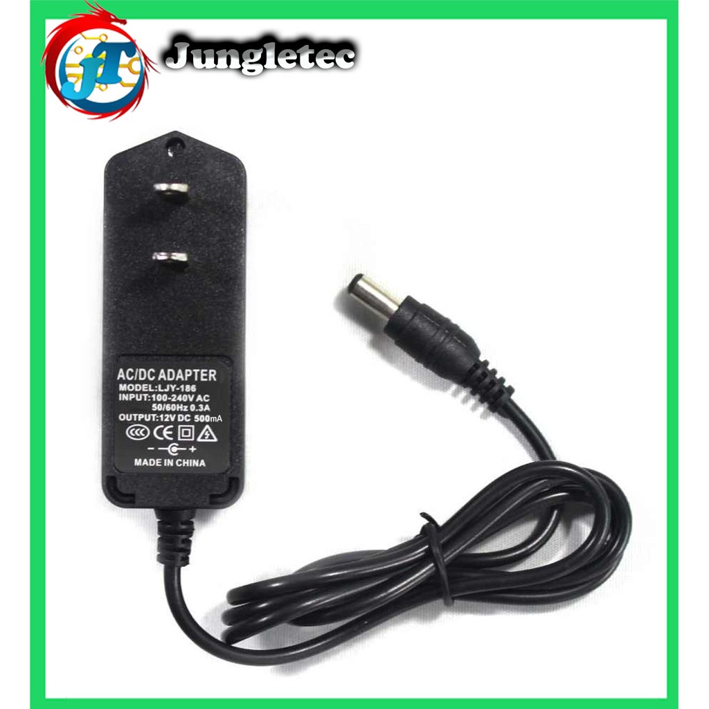 12V DC 500mA 12W AC-DC 5mm Male Pin power supply adapter US plug 100VAC ...