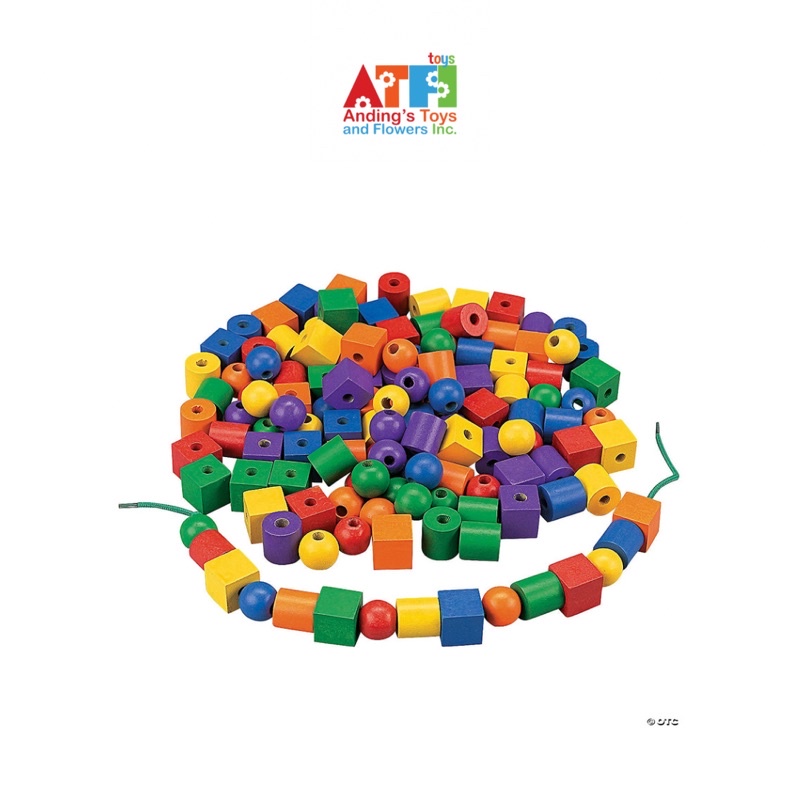 Wooden Beads Lacing Set Montessori Beading | Shopee Philippines