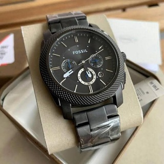 Fossil watch black on sale chronograph