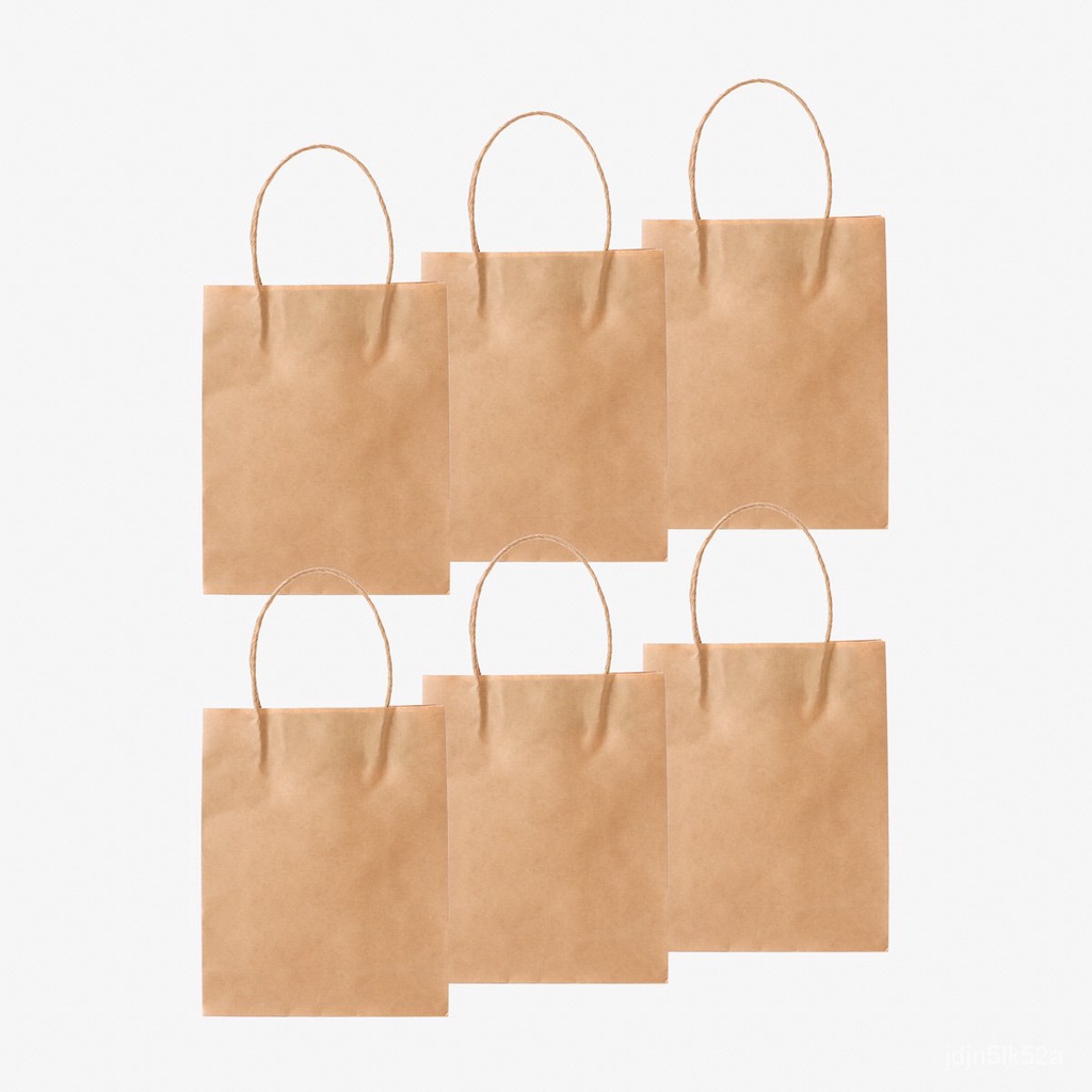 SM Stationery 6-Pack Small Kraft Gift Bag Set | Shopee Philippines