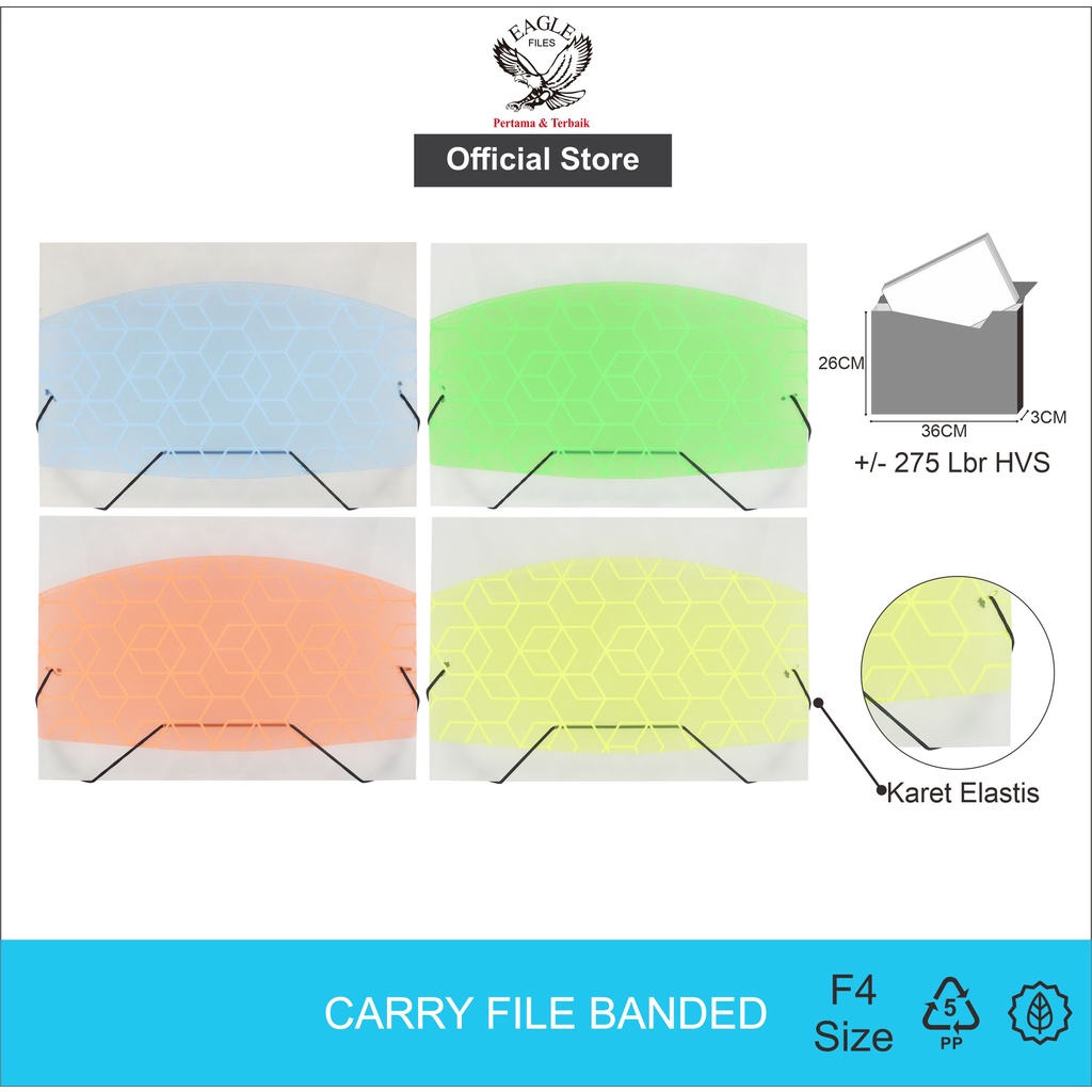 EAGLE Carry File Box Banded F4 (Folio) Document Bag/ Document Folder ...