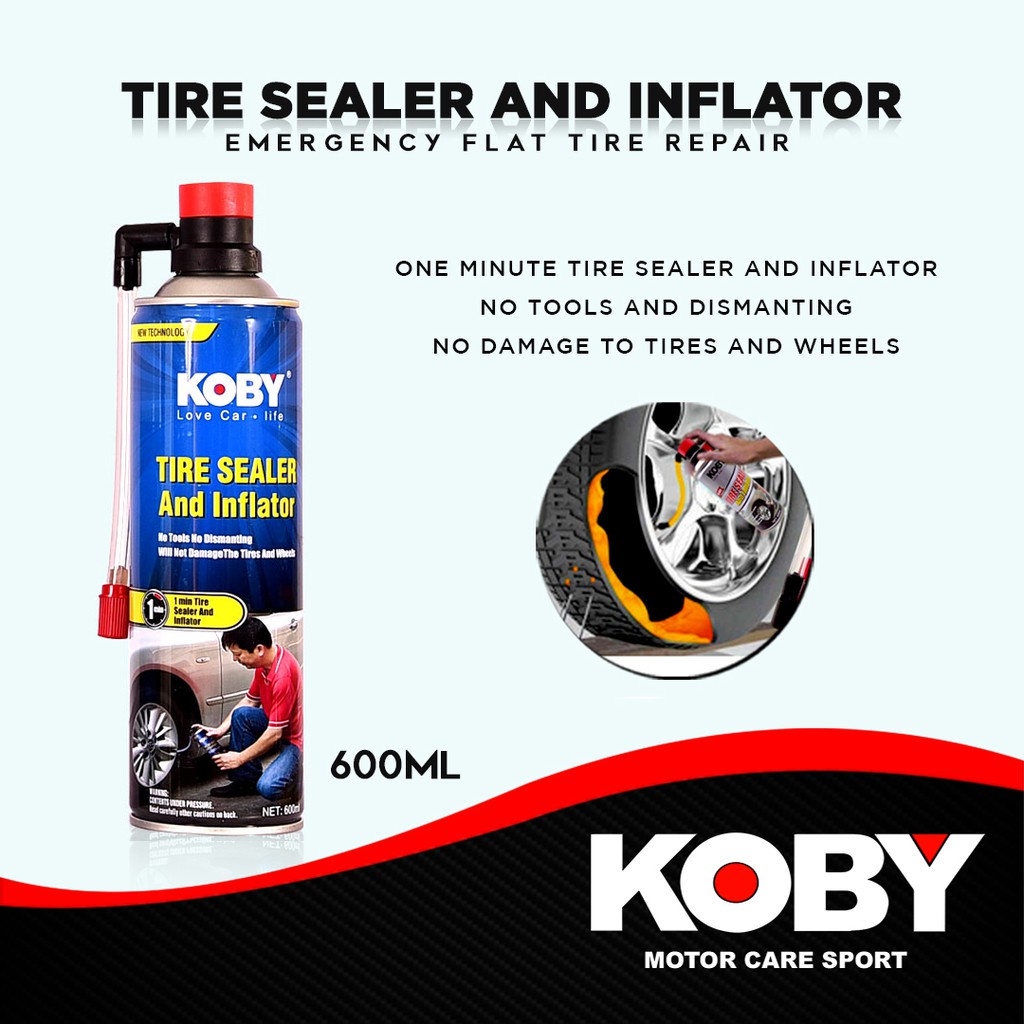 Knight Motorcycle Motors Car Koby Tyre Sealant 500ml Tire Sealer And ...