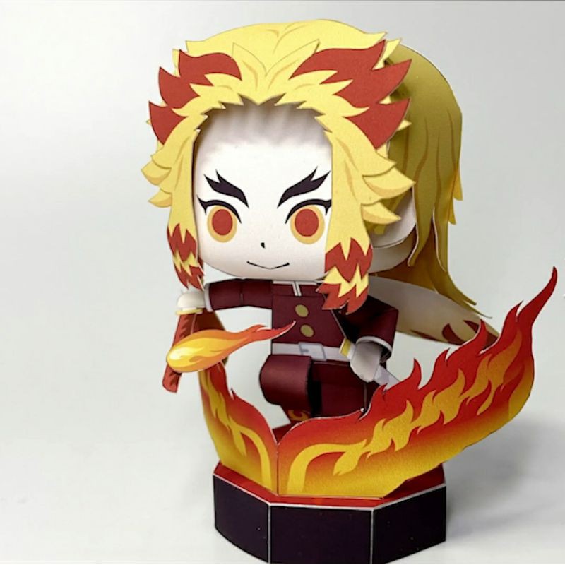 Anime paper model Rengoku Kyoujurou Pillar (Breath of fire/Honō no ...