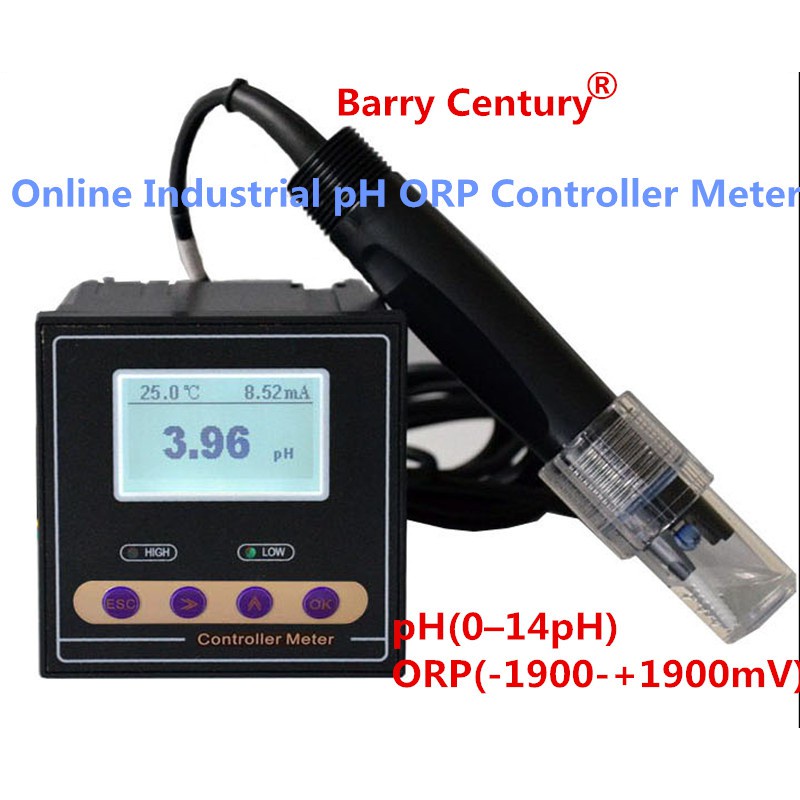 Digital Industrial Online Ph / ORP Meter Sensor Electrode Ph Probe for ...