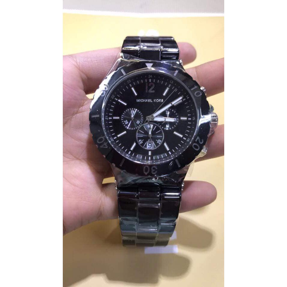 Michael kors black ceramic hot sale watch