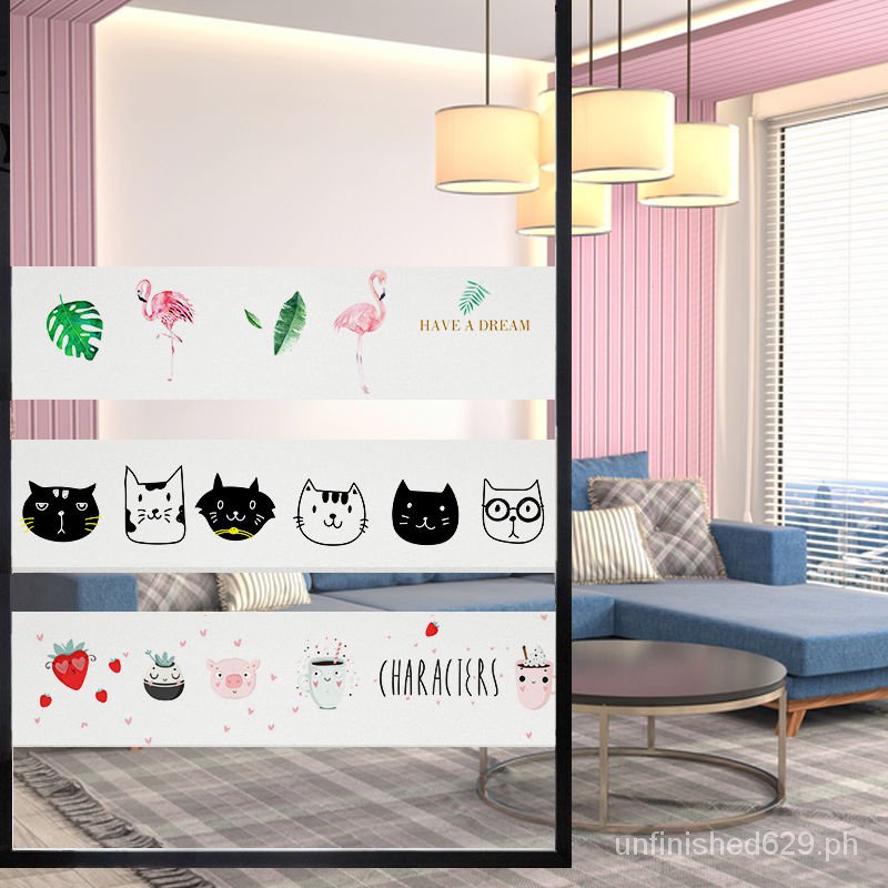 Glass Sticker Creative Waistline Bumper Strip Office Frosted Window ...