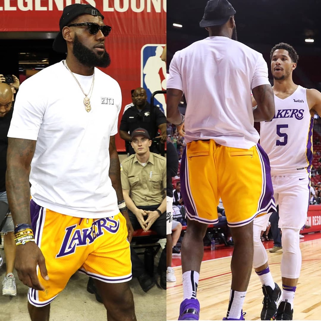 NEW ARRIVAL JUST DON LAKERS YELLOW&PURPLEapparel jersey