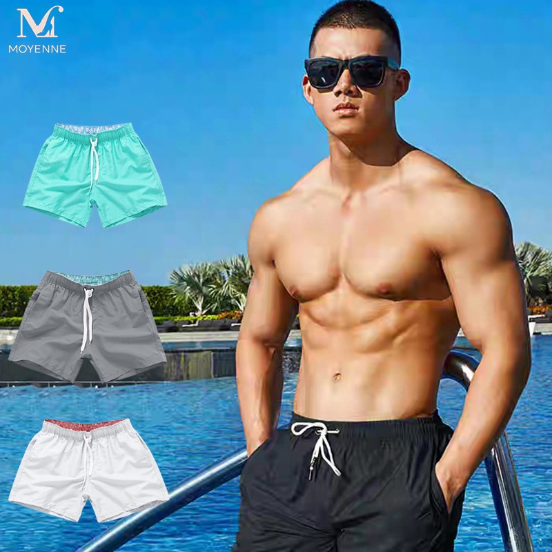 （Manila Stock）Summer Men's Beach Swimming Quick Dry Taslan Board Shorts
