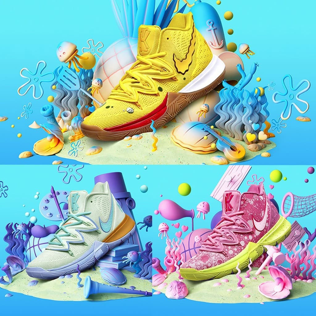 Spongebob kyrie irving clearance sneakers