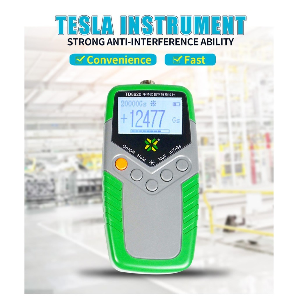 TD8620-2 Digital Tesla Meter / Gauss Meter – Handheld Magnetometer, Measures 0-2000mT, ±2% Accuracy, With Hall Probe