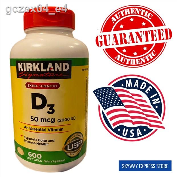Kirkland Signature Extra Strength Vitamin D3 50 mcg., 600 Softgels Shopee Philippines