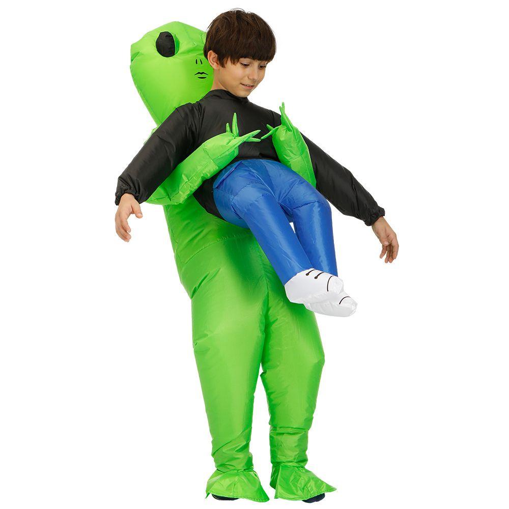 AUGUSTINE Alien Inflatable Suit Adult Cool With Air Blower Halloween ...