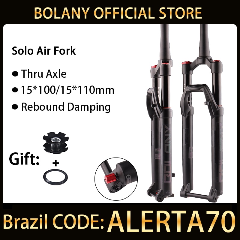 BOLANY MTB Fork Thru Axle with Rebound Adjustment Solo Air Front