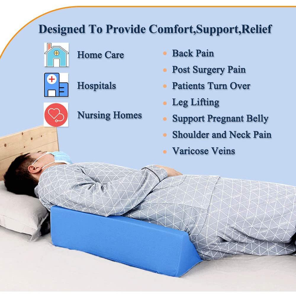 Milliard Orthopedic Wedge Pillow, Memory Foam Support Bed Wedge for