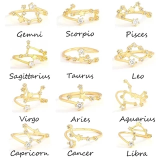 Star Sign Rings Shop zodiac sign ring for Sale on Shopee Philippines