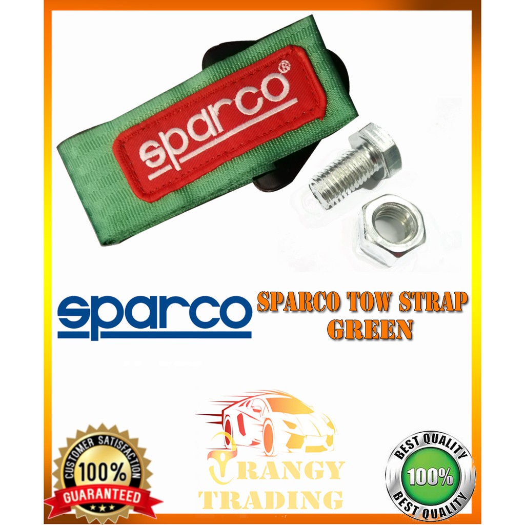 Exterior Car Accessories Sparco Tow Strap GREEN (Car Accessories)(made