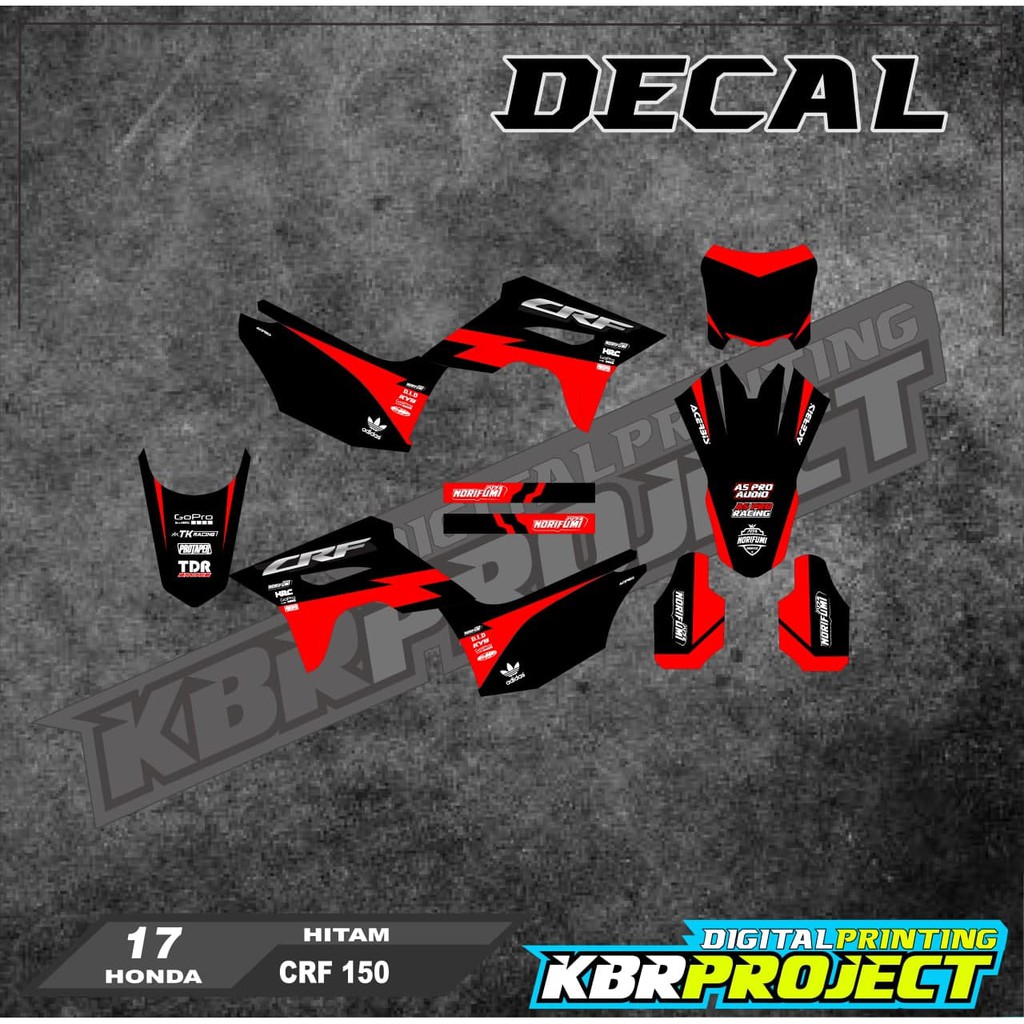 Sticker Sticker decal CRF 150l-(017) Minimalist Fullbody-Dekal CRF 150 ...