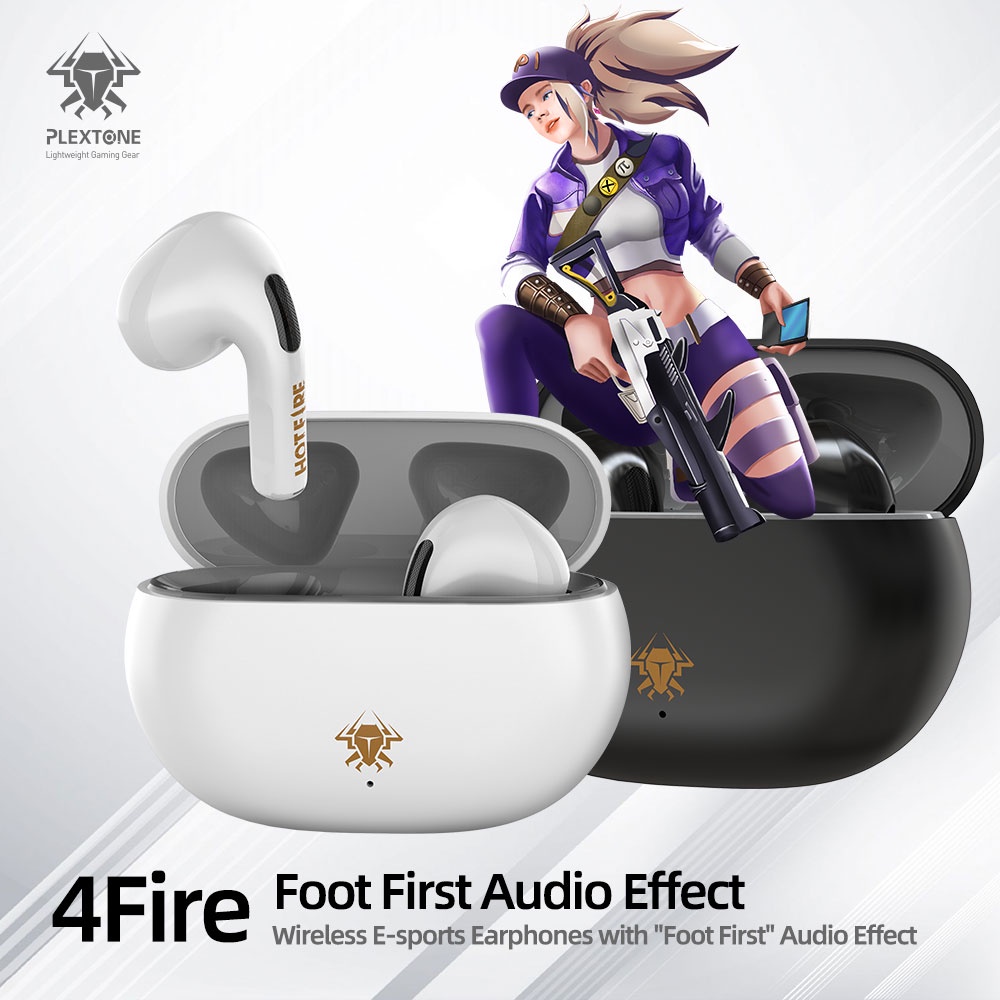 Bluetooth Earphone Plextone 4Fire TWS Gaming Headset with Noise
