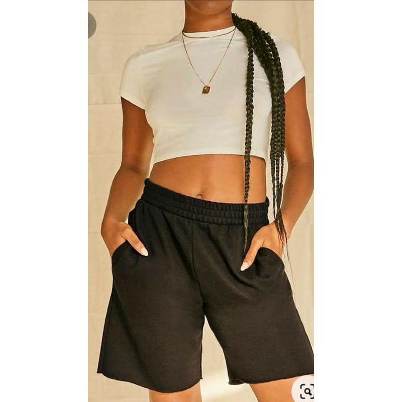 Mjbella Fashion Basic Short Plain Boyfriend short for Women | Shopee ...