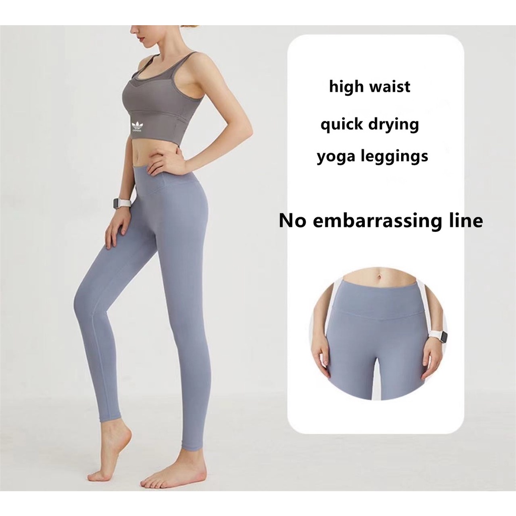 Plain woman yoga leggings quick drying skinny leggings stretch sport pants  fitness tights