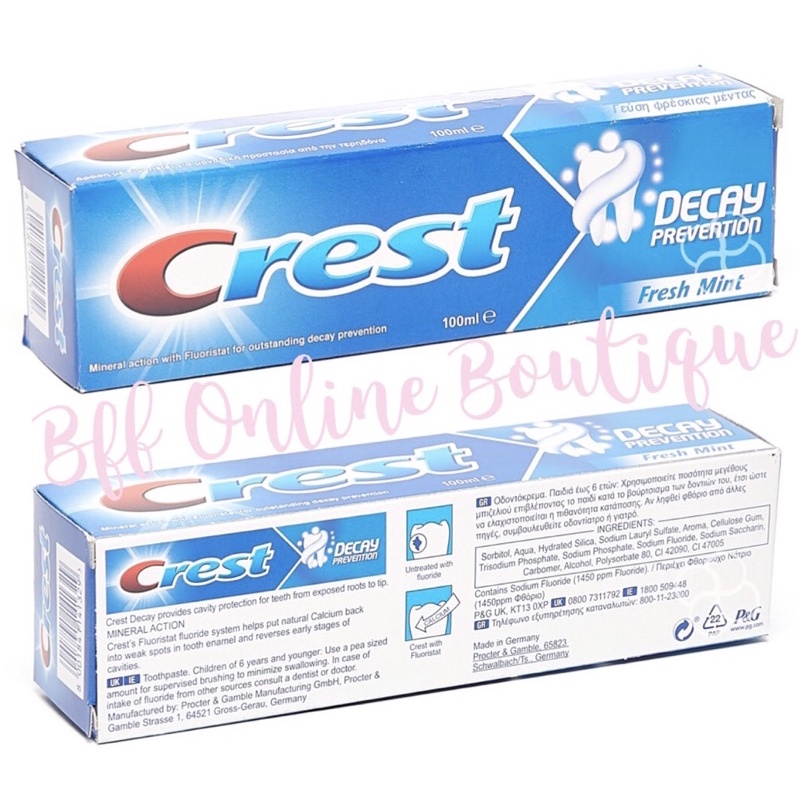 Crest Decay Prevention Fresh Mint Toothpaste 100ml | Shopee Philippines
