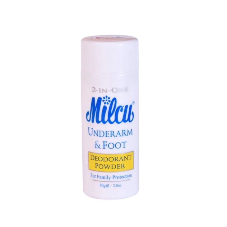 Milcu Underarm and Foot Deodorant Powder 80grams | Shopee Philippines