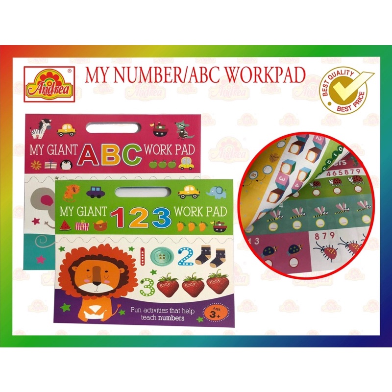 My Giant ABC & GIANT 123 Work Pad | Andrea | Shopee Philippines