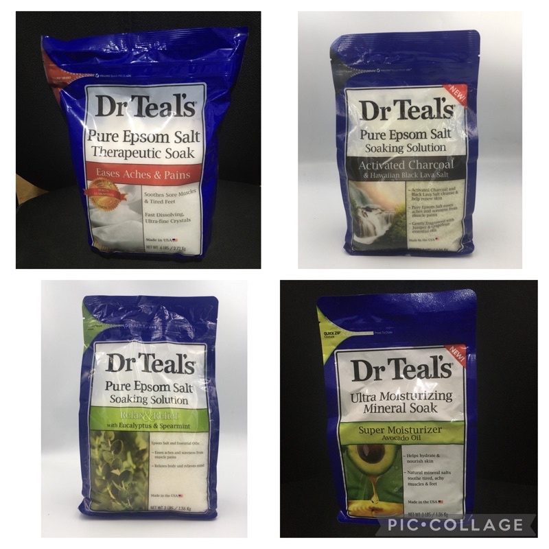 Dr. Teal's Pure Epsom Salt / Soaking Solution / Eucalyptus & Spearmint / Peppermint Foot Soak