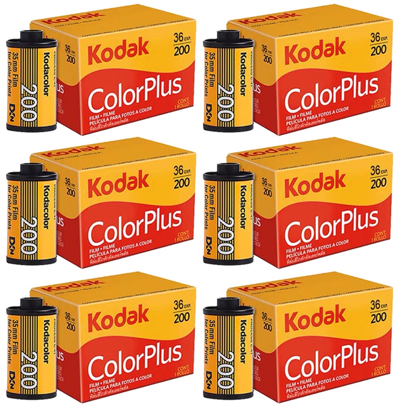 6 Rolls Kodak Colorplus 200 Film 35mm Color Film 36 Exposure Per Roll