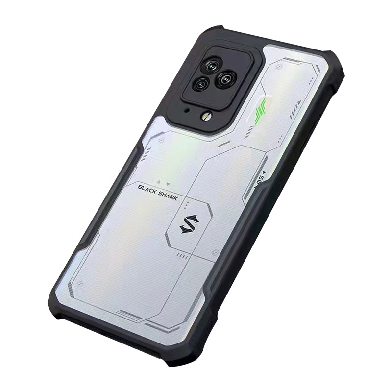 BAILI Custodia Per Black Shark 5 In Vetro Sfumato - Cover Sottile Rigida E Morbida Con Protezione Antiurto, Colore Sfumato - 2