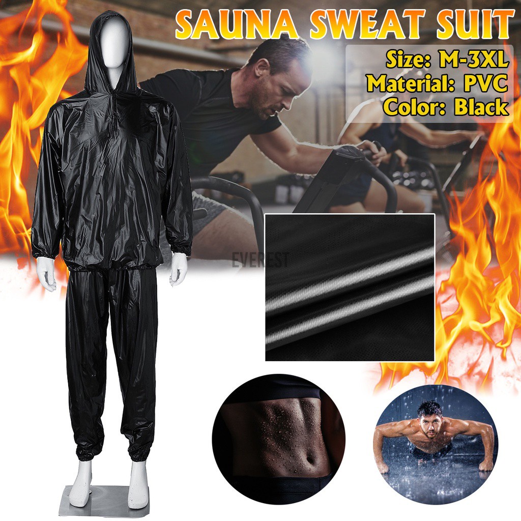 Sweat Sauna Suit Exercise Gym Training Track Suit Unisex Slimming